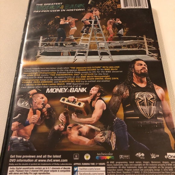 Money in the Bank 2016 - Wrestling DVD - WWE Home Video - Rollins/Reigns - Picture 4 of 4